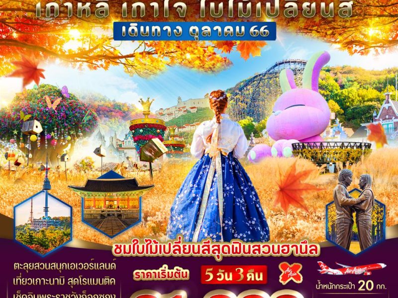KOREA AUTUMN เกาหลี เกาใจ ใบไม้เปลี่ยนสี 5 วัน 3 คืน