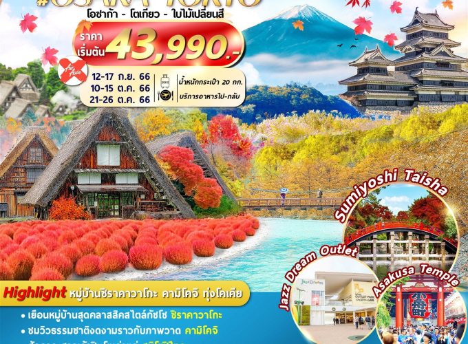 OSAKA TOKYO AUTUMN 6D4N XJWORLD001